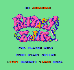 Fantasy Zone title screen for NES